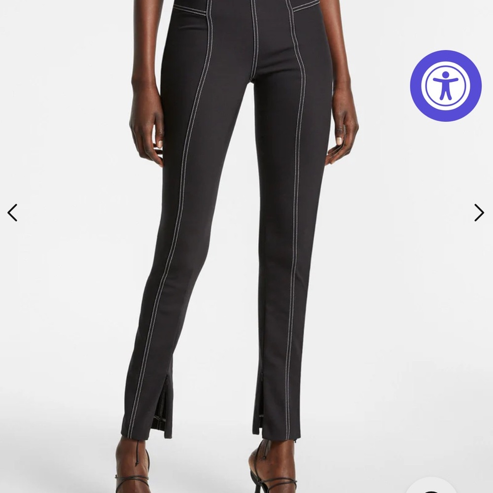 Ksubi Black Pants with White Stitching
